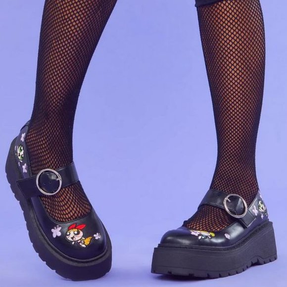 Dolls Kill Shoes - Dolls Kill - The Powerpuff Girls Mary Janes - Womens Size 8